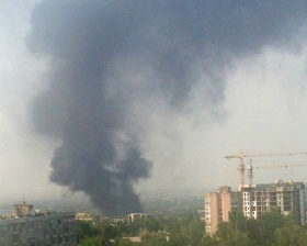 СРОЧНО: Пожар в Центре Алматы